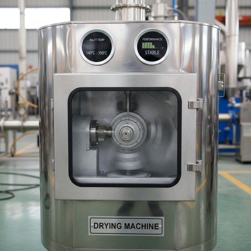 Температура на входе от 140 до 350 °C Сушильная машина с механическим приводом и центробежной распылительной головкой, обеспечивающая стабильность и производительность